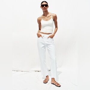 Zara crossover White Jeans size 8